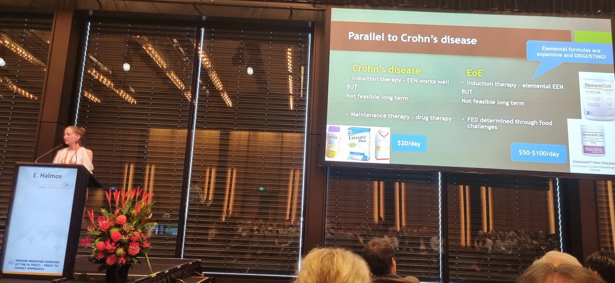 <a href="/EmmaHalmos/">Emma Halmos</a> <a href="/MonashFODMAP/">Monash FODMAP</a> elemental drinks are highly effective for EOE but are poorly palatable #falksymposium