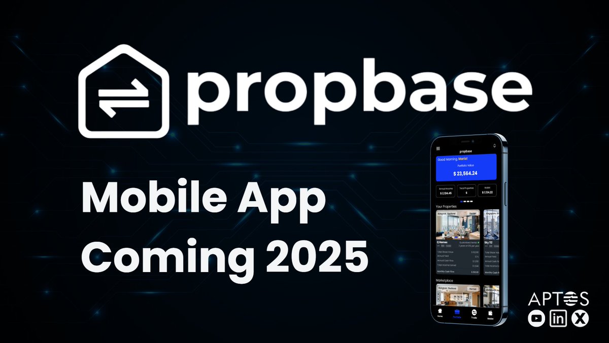 PropbaseApp's tweet photo. Mobile App Development
Propbase Mobile App is coming to iOS & Android! Real-time alerts, seamless trading, staking, and live support—your Web2-to-Web3 gateway is here to make real estate investing effortless. Get ready!

Most Exciting Implications:
💎Expands Propbase’s reach to millions, skyrocketing PROPS adoption.

💎Enhances user engagement with an accessible, on-the-go platform, driving retention.

Technical Breakdown:
💎iOS & Android Cross-Platform Support: Apps for both major mobile operating systems.

💎Real-Time Alerts Instant Notifications: Push notifications for trades, staking, and updates.

💎Full Functionality Trading & Staking: Trade and stake PROPS directly in the app.

💎Seamless UI/UX Optimized User Experience: Intuitive design for easy navigation.

💎In-App Support Live Chat Assistance: 24/7 support via integrated chat.

💎Nodit Integration Real-Time Transaction Insights: Real-time transaction data for transparency.

💎Pyth Integration High-Speed Price Feeds: Accurate, fast price updates for assets.