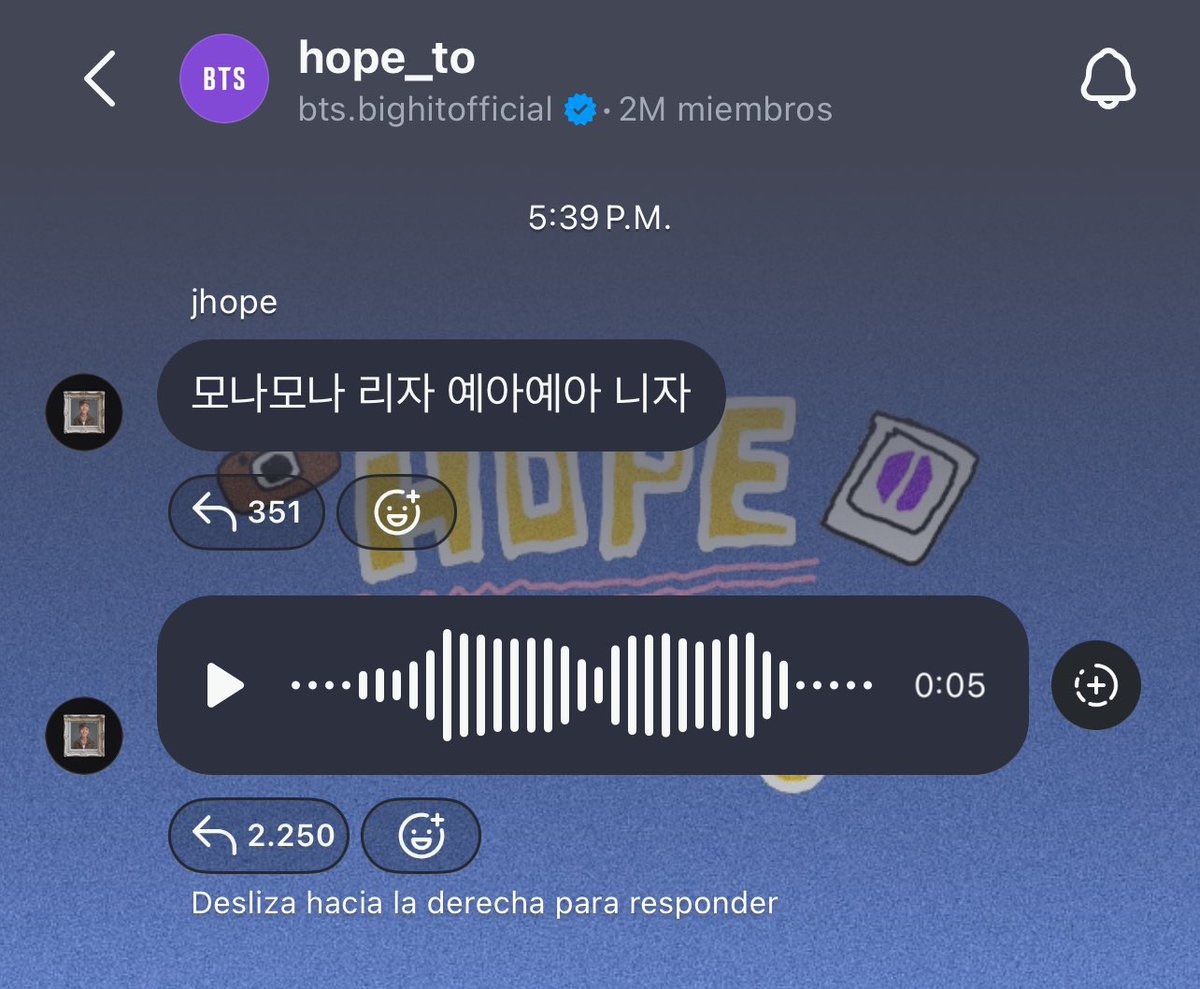 Me7with's tweet image. Actualización del canal #HopeTo de BTS en Instagram |!!!!! 

🐿️: Mona Mona Lisa. Sí, Sí,te necesito… (letra de Mona Lisa)

Link del canal: instagram.com/channel/AbYmW6…

#BTS #ARMY #Hope_To #JHOPE
