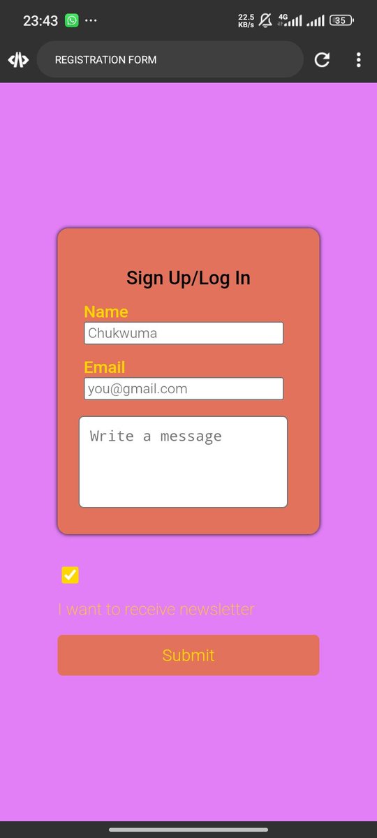 Chukwumacrypts's tweet image. #upcomingDevs
#myfirstcode
#hackathons
5th day coding with ACODE..
External CSS 😊😊, still improving
A phone and a dream