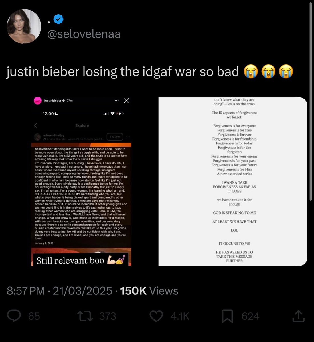 When he doesn’t say anything, he’s a bad husband. When he speaks up, he’s losing the idgaf war. Make it make sense please