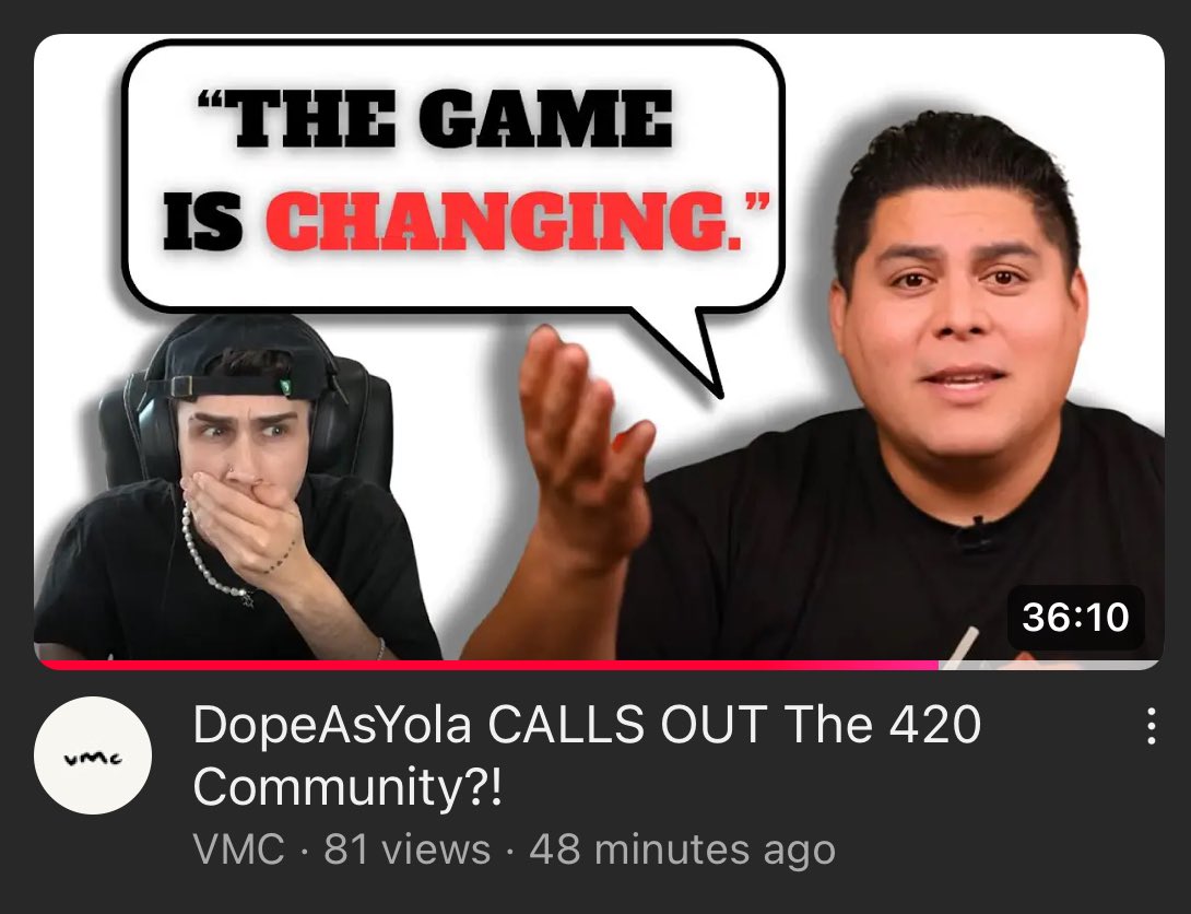 VMCProductions's tweet image. NEW VIDEO POSTED (DopeAsYola Calls Out The 420 Community?!) youtu.be/A5bUyZXevzs?si…