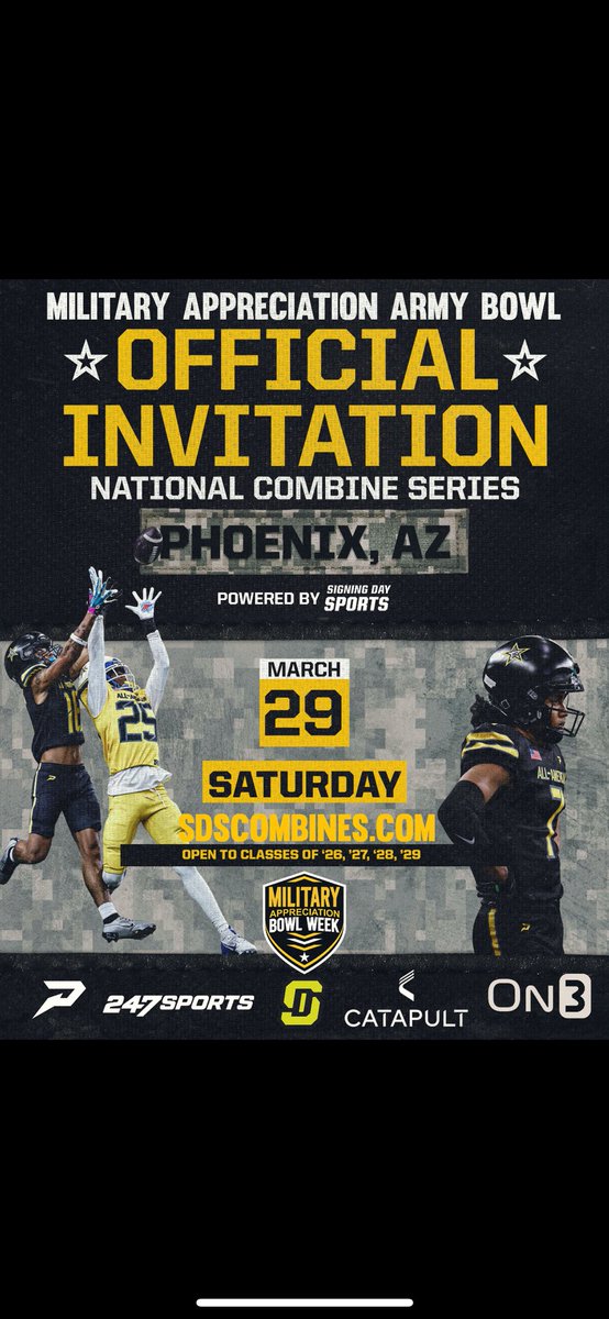 Evan Heinrich ‘26 QB (@evanheinrich7) on Twitter photo Really appreciate the invite and excited to compete at the military appreciation army bowl March 29th! <a href="/TreyAndersonQB/">Trey Anderson</a> <a href="/RecruitingACP/">ACP Recruiting</a> <a href="/ACPFootball17/">AZ College Prep Football</a> Really appreciate the invite and excited to compete at the military appreciation army bowl March 29th! <a href="/TreyAndersonQB/">Trey Anderson</a> <a href="/RecruitingACP/">ACP Recruiting</a> <a href="/ACPFootball17/">AZ College Prep Football</a>