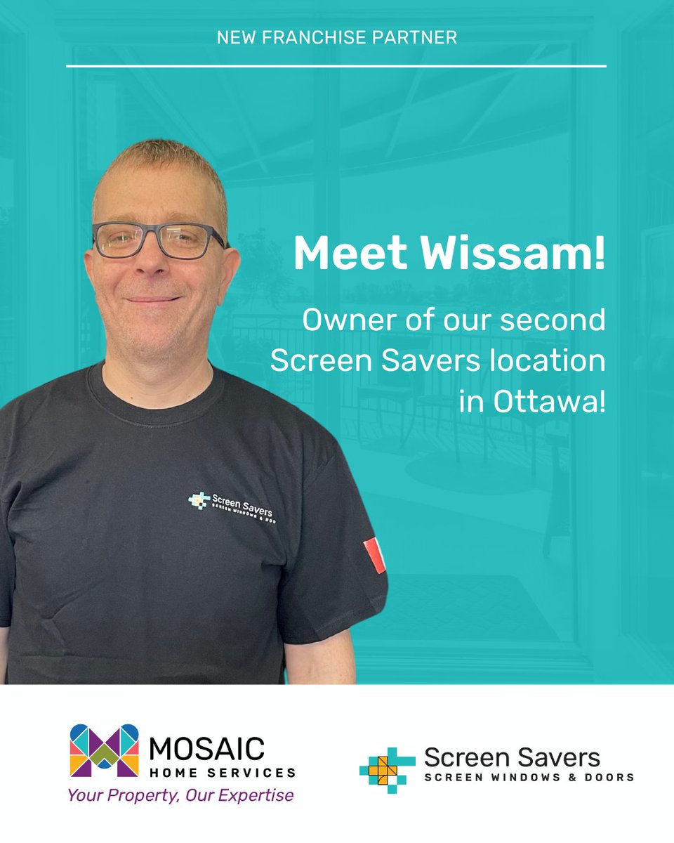 GetMosaicYeg's tweet image. BIG NEWS! 🎉 We’re thrilled to welcome TWO new franchise partners to the Mosaic Home Services family!
✨ Manjot – Owner of Five Star Holiday Decor Winnipeg
✨ Wissam – Owner of our second Screen Savers location in Ottawa