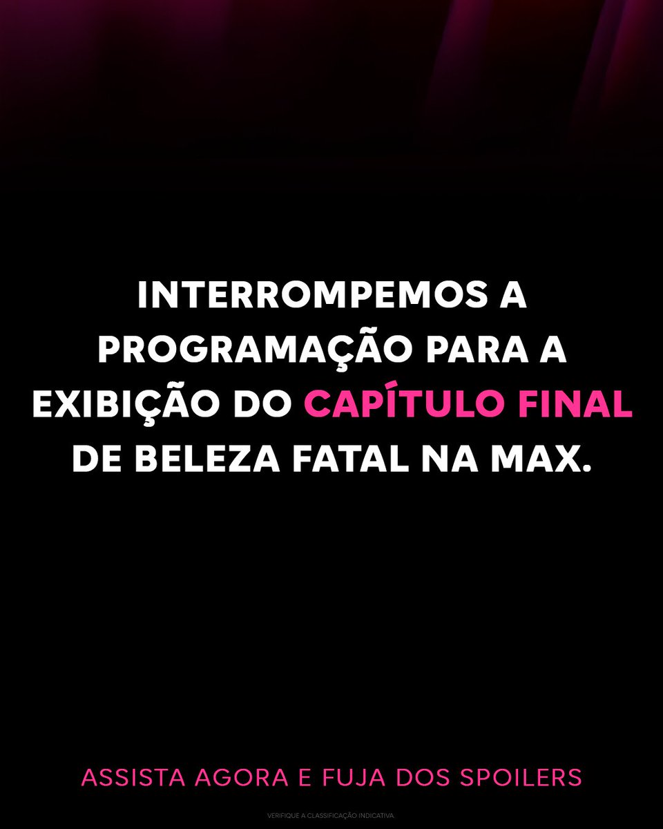 PAREM AS MÁQUINAS!!! 🚨 O capítulo final de #BelezaFatal chega em 5 minutos! Quem vai assistir comigo? ☝🏽