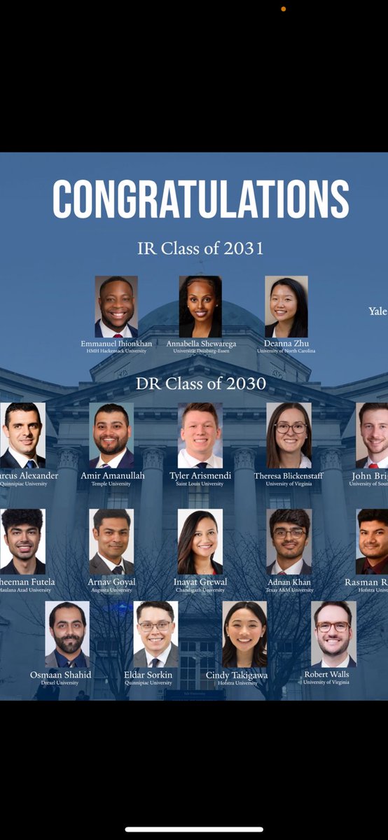 GrewalInayat's tweet photo. Beyond grateful to have matched at my TOP CHOICE for Diagnostic Radiology residency! 🩻🙏🏼Huge thanks to my mentors, family &amp; friends❤️
Excited for this next chapter &amp; the opportunity to learn, grow &amp; serve 🙏🏼🙌🏼@YaleRadiology #Match2025 #FutureRadRes #MedTwitter #MatchDay https://t.co/PxAUJ8lbBc