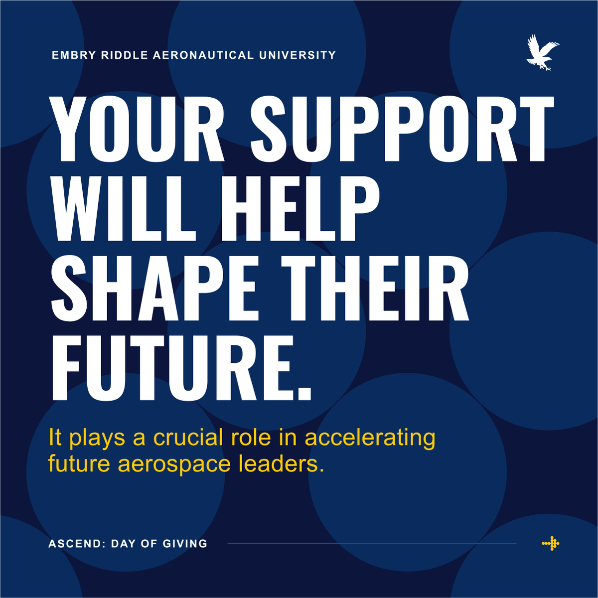 ERAUPrescott's tweet photo. Embry-Riddle's first-ever Day of Giving is 4 days away! Come together with Eagles from all over the world to support students and the future of Embry-Riddle.
Want to give now? Make your gift early: https://t.co/3hIkBThd4a
#AscendHigher #GoERAU https://t.co/hmGuUkQgjZ