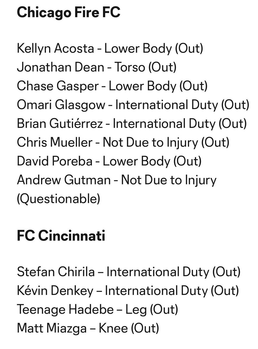 NeilimeB's tweet image. Rapports de disponibilité de MLS 🇺🇸 

La liste est longueeeeeeeee