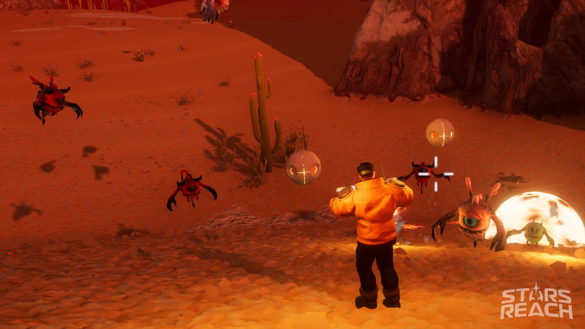 Coming up next: the Procedural Creatures update! 120+ creature types, tougher AI, smarter combat, and the return of elusive Makers. Use your Trailblazer to find them! Plus, terraforming’s getting a lot harder. Get ready to adapt.

#starsreach #mmorpg #kickstarter