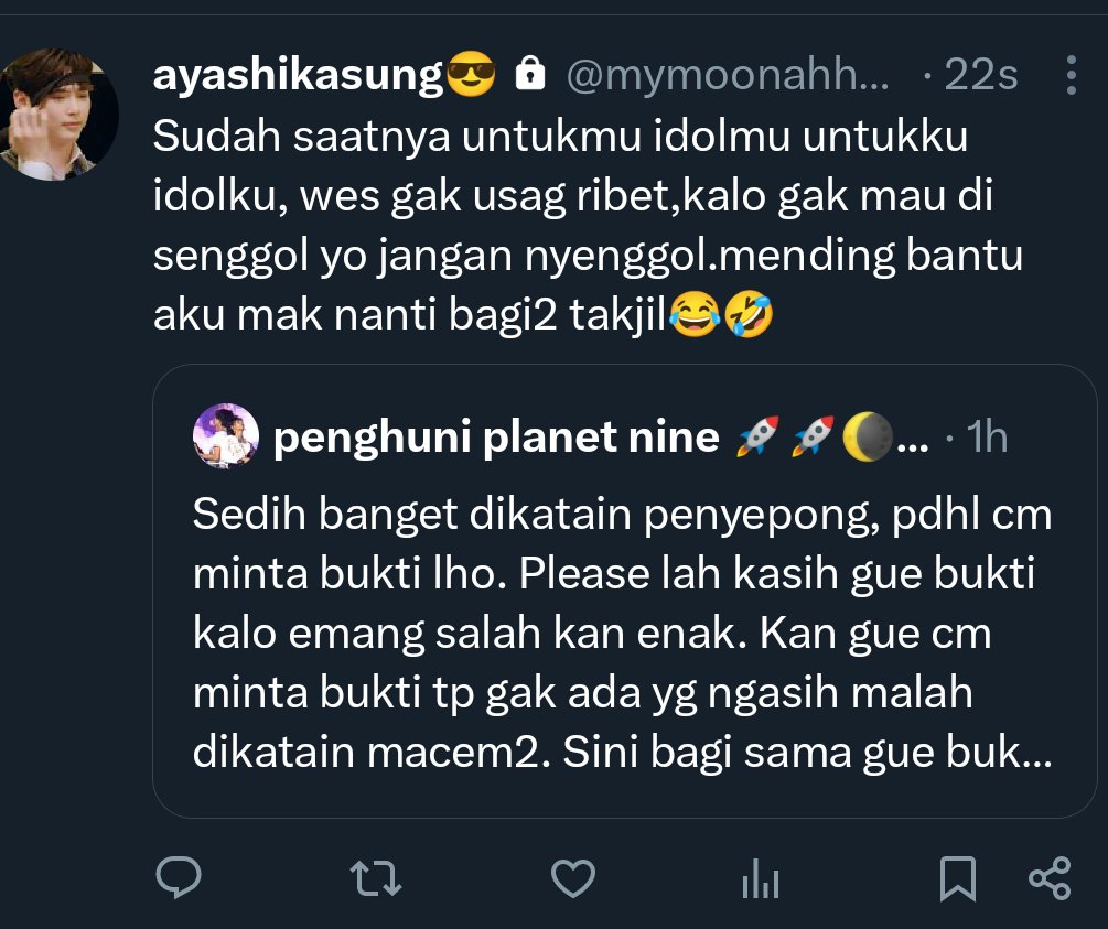 Yayaayash's tweet photo. Mau quote salah akun mak🤣🤣🤣 https://t.co/1Cq9XLoop0