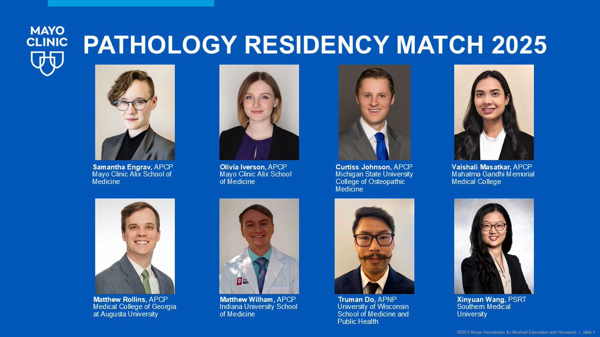 Mayo Clinic Pathology (@mayoclinicpath) on Twitter photo We are thrilled to welcome our new #pathology residents. Congratulations on the #Match2025! Can’t wait to work with you soon 😃😃🎉🎉 <a href="/DrChuanChen/">Chuan Chen, MD PhD</a> <a href="/doctorYiZhu/">Yi Zhu, MD PhD</a> <a href="/docsaadiya/">Saadiya Nazli, MD, BSc, QIA(ASCP)</a> We are thrilled to welcome our new #pathology residents. Congratulations on the #Match2025! Can’t wait to work with you soon 😃😃🎉🎉 <a href="/DrChuanChen/">Chuan Chen, MD PhD</a> <a href="/doctorYiZhu/">Yi Zhu, MD PhD</a> <a href="/docsaadiya/">Saadiya Nazli, MD, BSc, QIA(ASCP)</a>