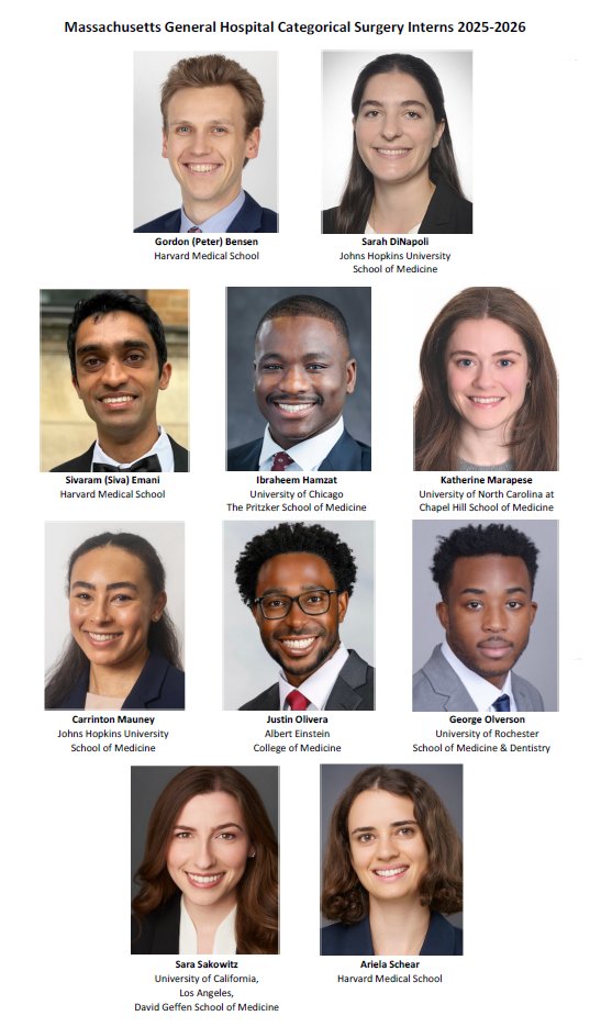 MGHSurgery's tweet image. We are thrilled to welcome the new #MGHSurgery residents for the 2025-2026 academic year! We are ecstatic with the match results and can't wait to welcome you in #Boston!