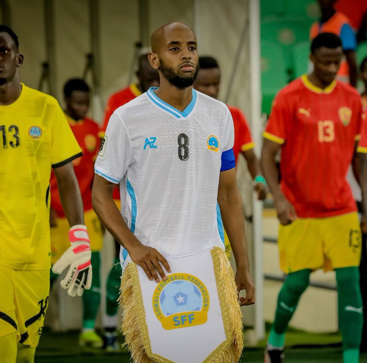 HMQoslaaye's tweet photo. FT: Somalia 0:0 Guinea
Let's say Teamwork teamsprit,good performance from GK,Defenders,Midfielders and strikers.
Our GK Maaman MOM and also my captain Abdulsamed played well π
Repost this massive performance from our national team. https://t.co/hTQfL13Tts