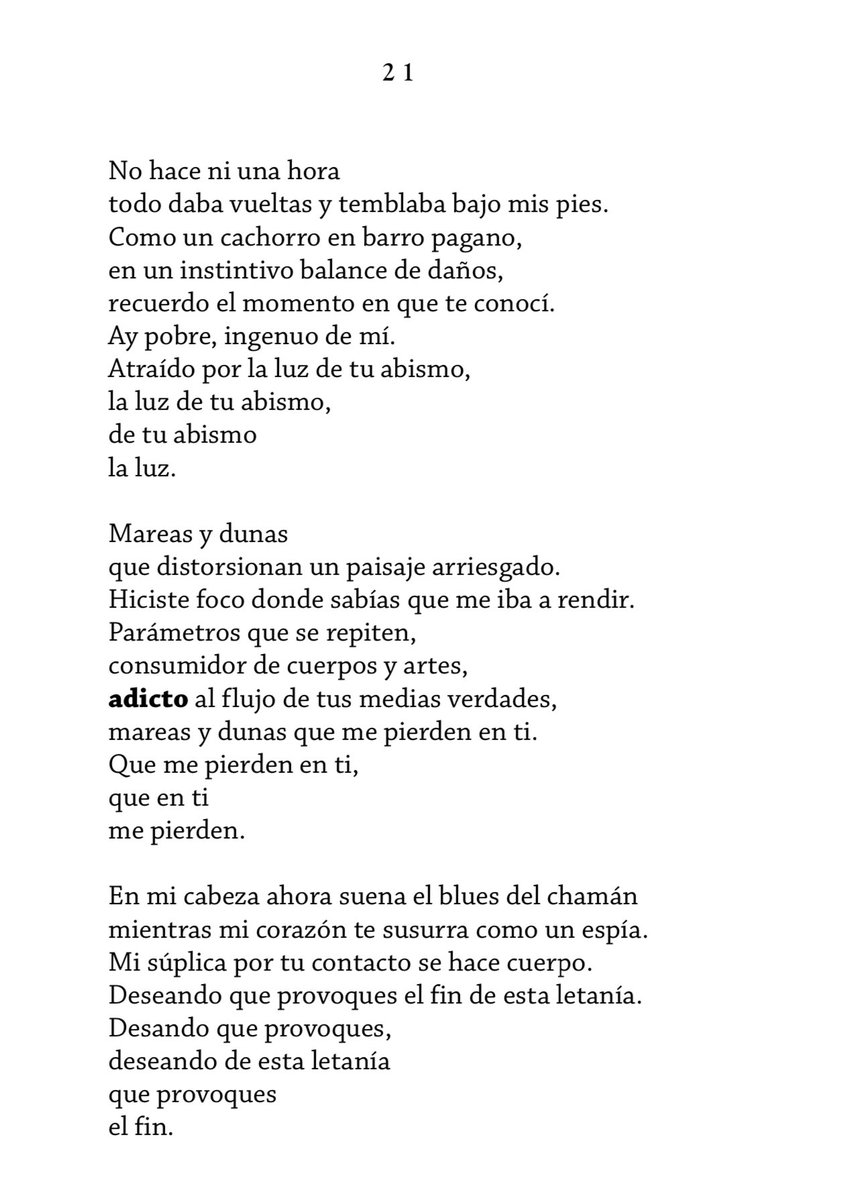 #DiaMundialDeLaPoesia 
ADICTO, de mi libro “Hemorragias”