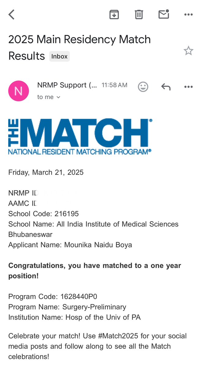 Adriana Rodriguez Alvarez (@adrianar99566) on Twitter photo Huge congratulations to <a href="/mounikanaidu4/">Mounika Boya</a> for matching at UPenn! This is an incredible achievement and a testament to all your hard work. Wishing you all the success in this exciting new chapter!
<a href="/AnahitaDua/">Anahita Dua MD MS MBA FACS</a> <a href="/MGHSurgery/">Mass General Surgery</a> <a href="/MGHVascular/">Mass General Vascular</a> Huge congratulations to <a href="/mounikanaidu4/">Mounika Boya</a> for matching at UPenn! This is an incredible achievement and a testament to all your hard work. Wishing you all the success in this exciting new chapter!
<a href="/AnahitaDua/">Anahita Dua MD MS MBA FACS</a> <a href="/MGHSurgery/">Mass General Surgery</a> <a href="/MGHVascular/">Mass General Vascular</a>