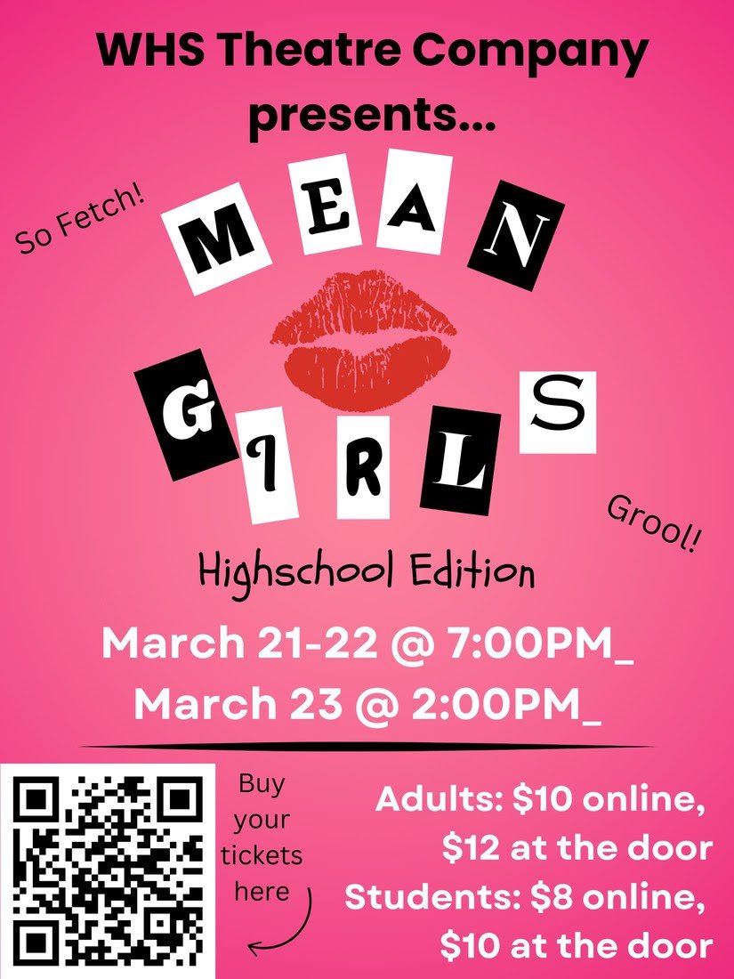 Got my tickets for tomorrow night! Come on out and support these kids and all of their hard work. So much talent walking the halls of WHS!