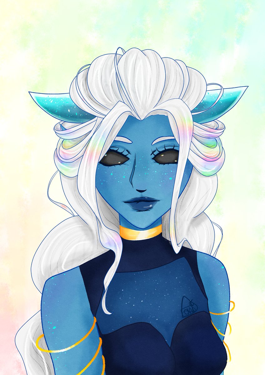 Je suis trop heureuse d'avoir enfin terminé un dessin ☺️ 
Merci @JunHagano pour le raid de ce soir et merci aussi à ceux qui m'on raid cette semaine ! <a href="/Sombracier22/">Anarchy-Skull</a> / <a href="/DaeimoVTuber/">Daeimosho</a> / @FenrysLaSimp 💙