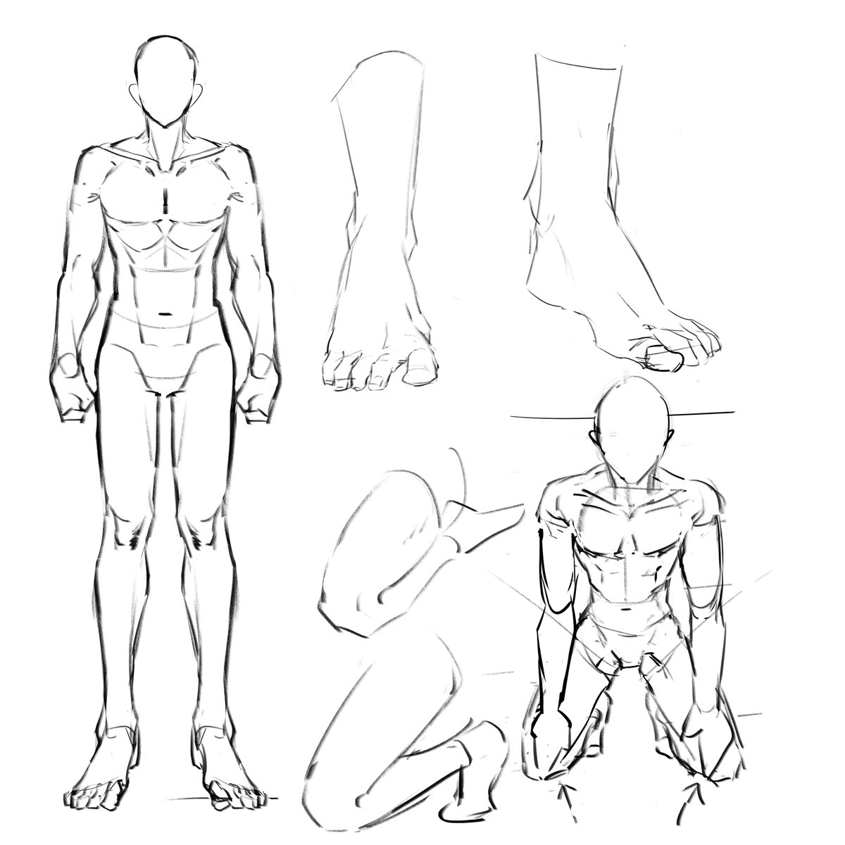 #イラスト練習　
好みの比率を考える。決めると固くなる気がするから考えない方が良いのかも