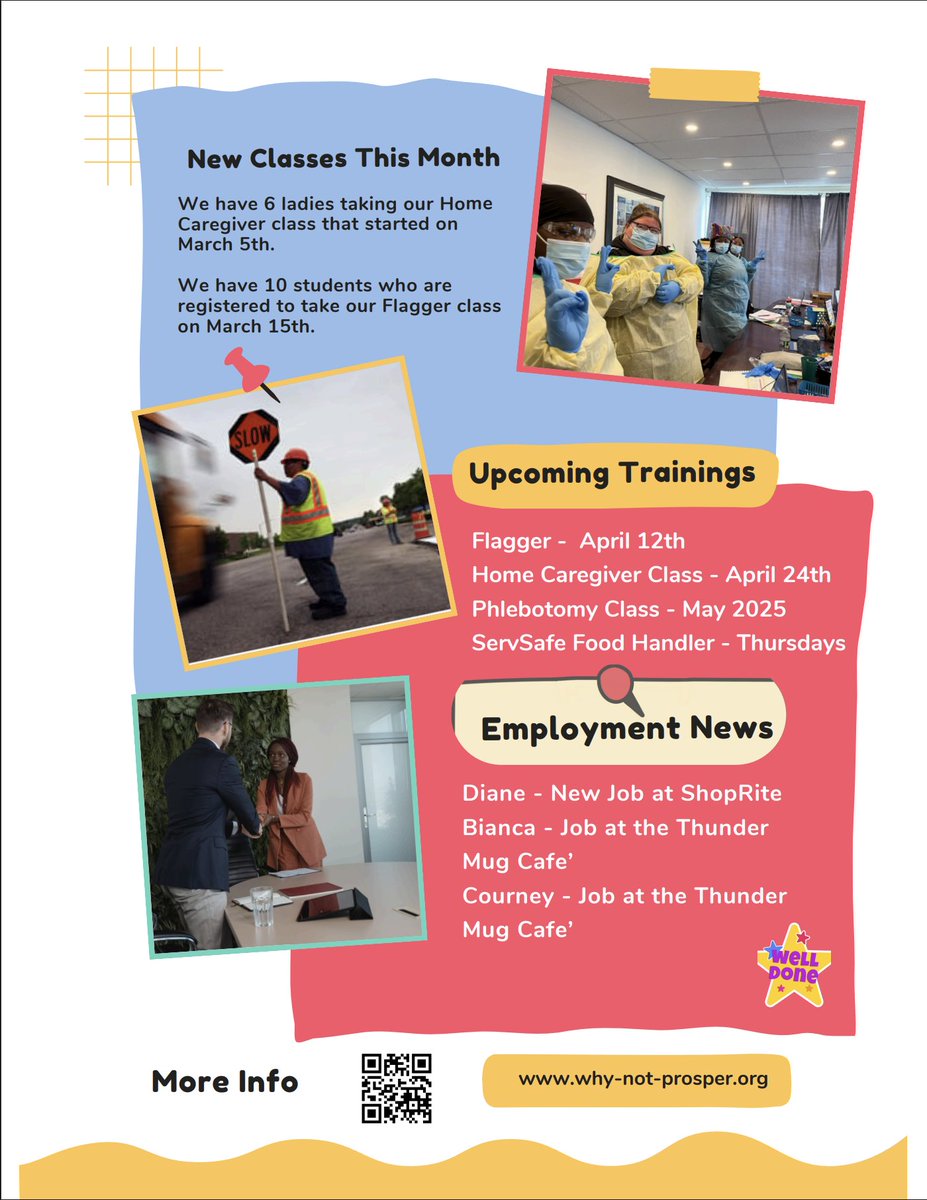The March newsletter for the Josanne Ford Workforce Academy is here! We're proud to spotlight hard-working women who have become certified caregivers, food handlers, and flaggers. 
Exciting trainings are also coming up, so take the chance to discover how you can get involved.