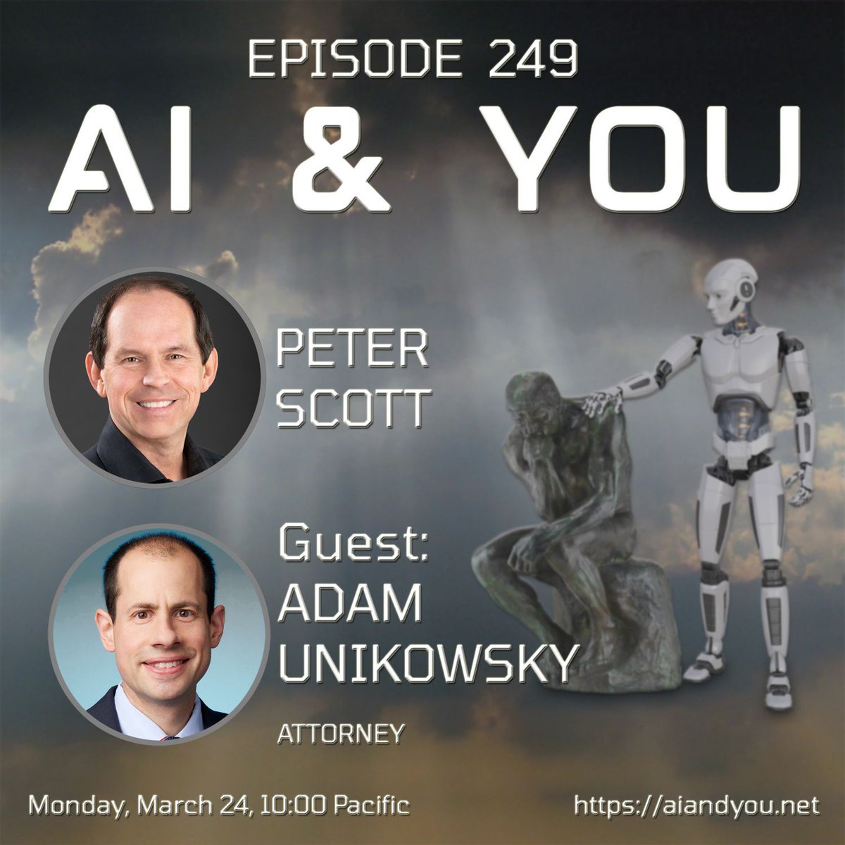 Peter Scott (@peterjscott) on Twitter photo My next guest has his finger on the pulse of AI in law practice: <a href="/AdamUnikowsky/">Adam Unikowsky</a> is a partner Jenner & Block in DC and has argued at SCOTUS. We will talk about the current uptake, reliability, and reputation of #AI in litigation, more.
Link here Mon 10 PDT
aiandyou.net My next guest has his finger on the pulse of AI in law practice: <a href="/AdamUnikowsky/">Adam Unikowsky</a> is a partner Jenner & Block in DC and has argued at SCOTUS. We will talk about the current uptake, reliability, and reputation of #AI in litigation, more.
Link here Mon 10 PDT
aiandyou.net