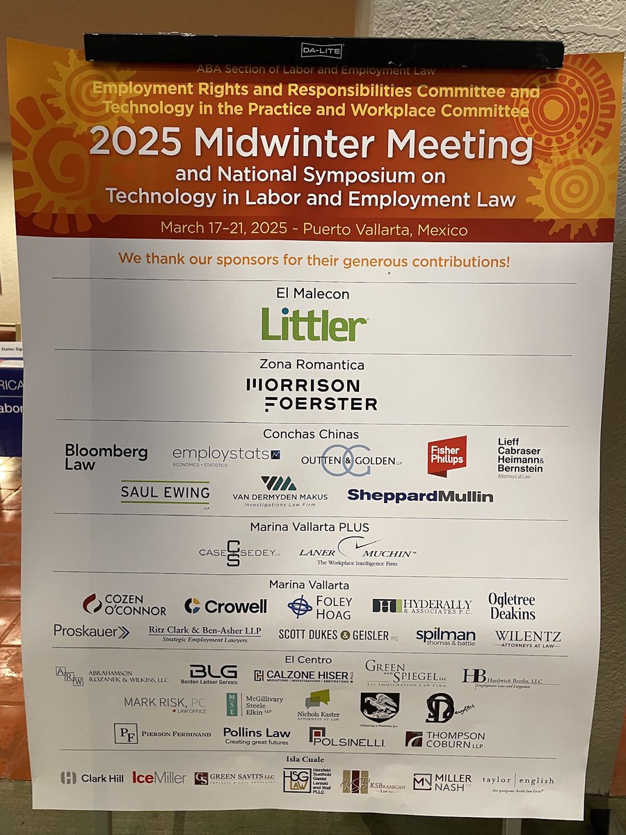 🏀⚖️ What an incredible few days at the <a href="/abalel/">ABA Section of Labor and Employment Law</a> #ERR Midwinter Meeting in Puerto Vallarta!🇲🇽

Grateful for the continued opportunity to showcase <a href="/labor_attorneys/">Fisher Phillips</a> #SportsGroup’s deep bench of experience on the evolving landscape of student-athlete #labor, #employment, and #NIL