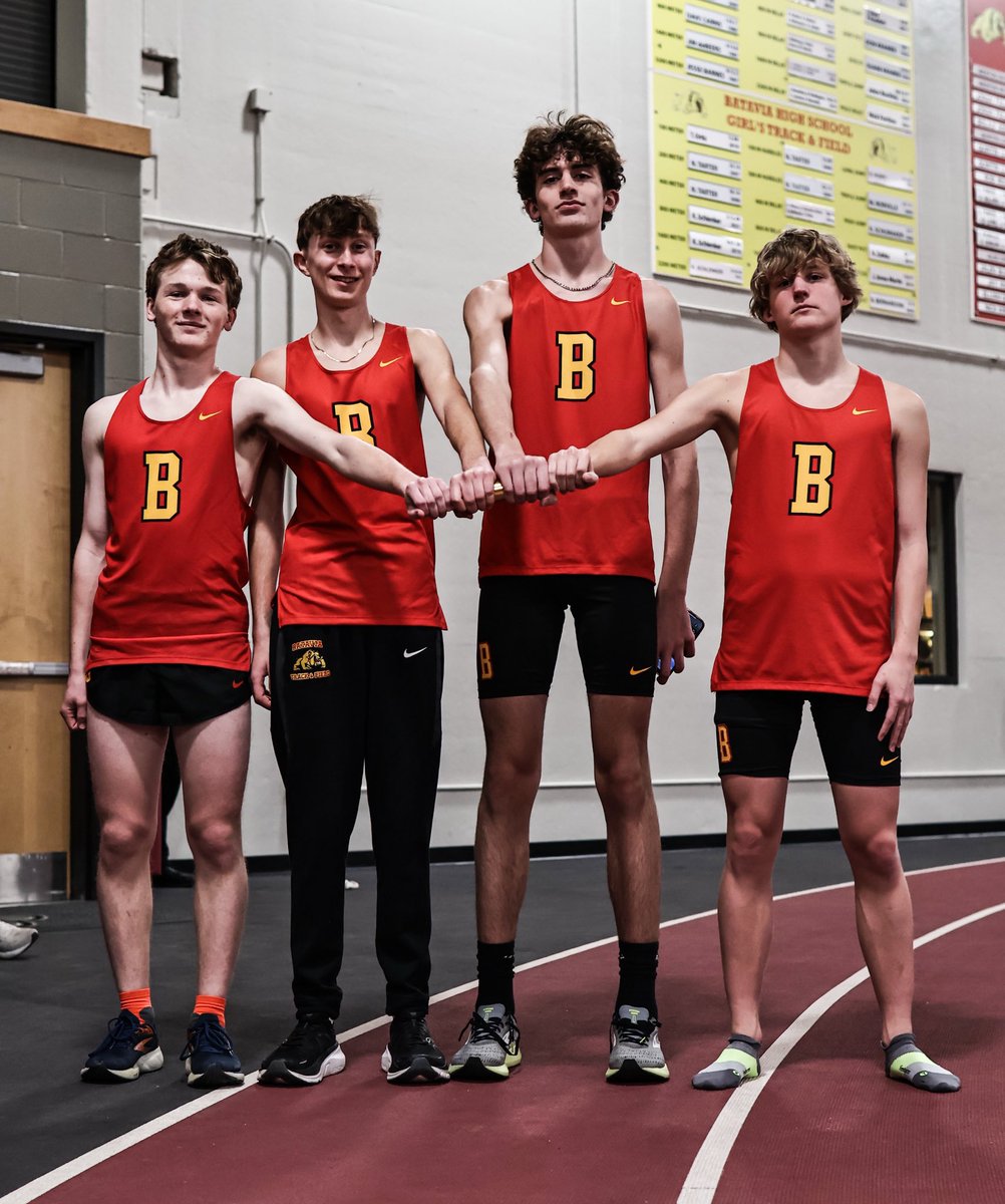 The 4x800 team placed third at the Dukane Conference Championship with a time of 8:33. The guys on the team include Seamus, Cody, Will, and Nathan! Amazing work guys!