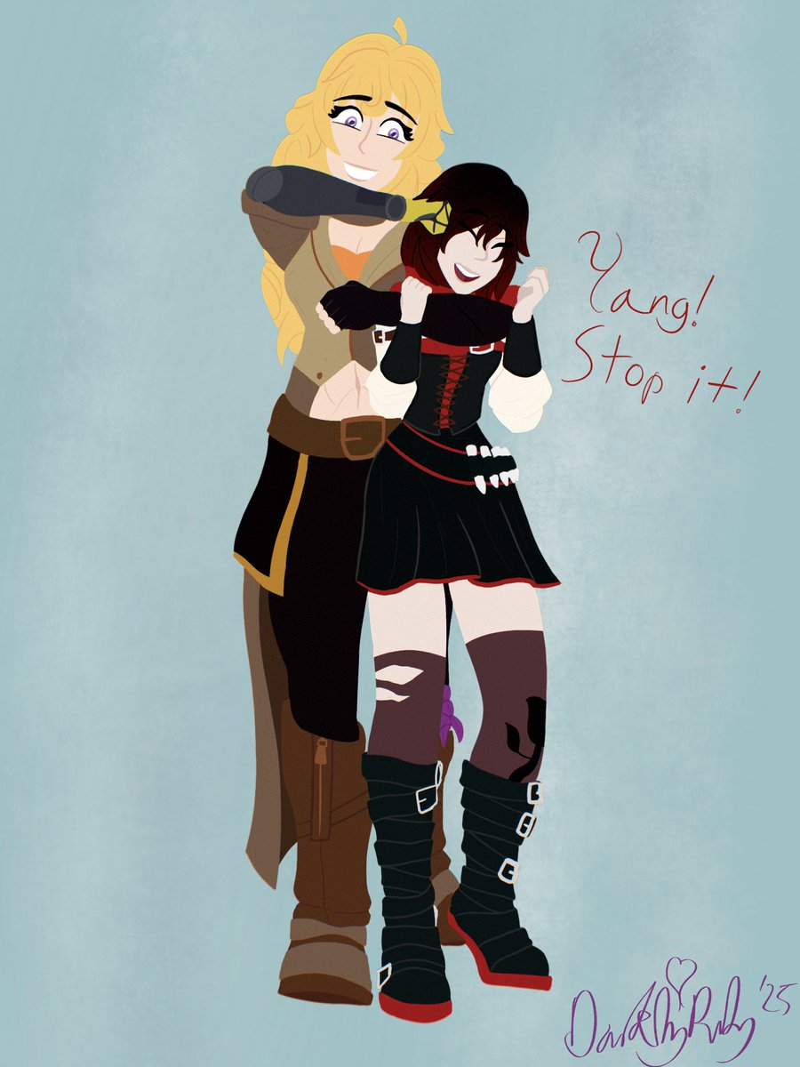 Sisterly bonding commission for a friend on discord! #RWBY
