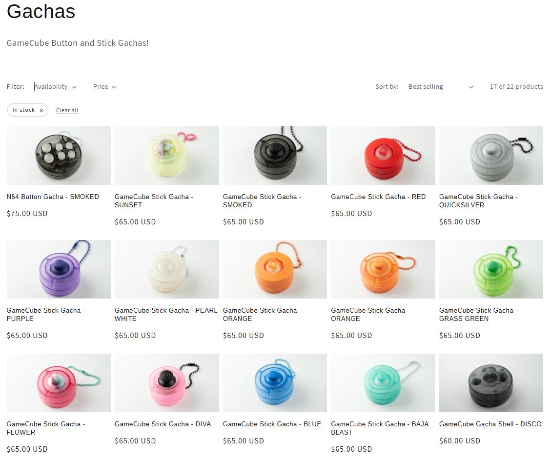 selst0r's tweet image. I still have a HUGE variety of buttons, sticks, triggers and gachas available! Go check &apos;em out!