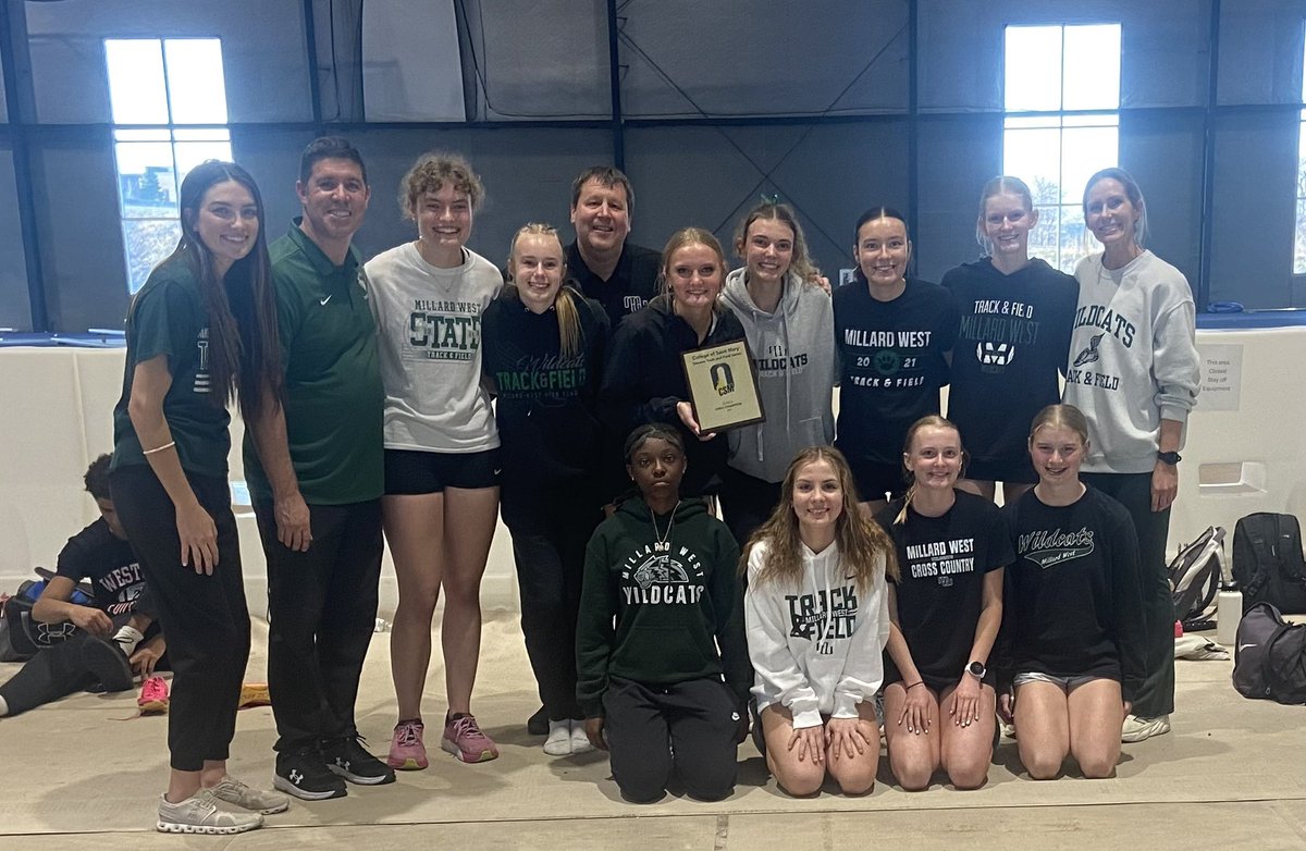 MWestGirlsTrack's tweet image. First meet in the books. Wildcats repeat at College of Saint Mary. Not many athletes left to get the plaque. Great start to the season.  #WildcatPower