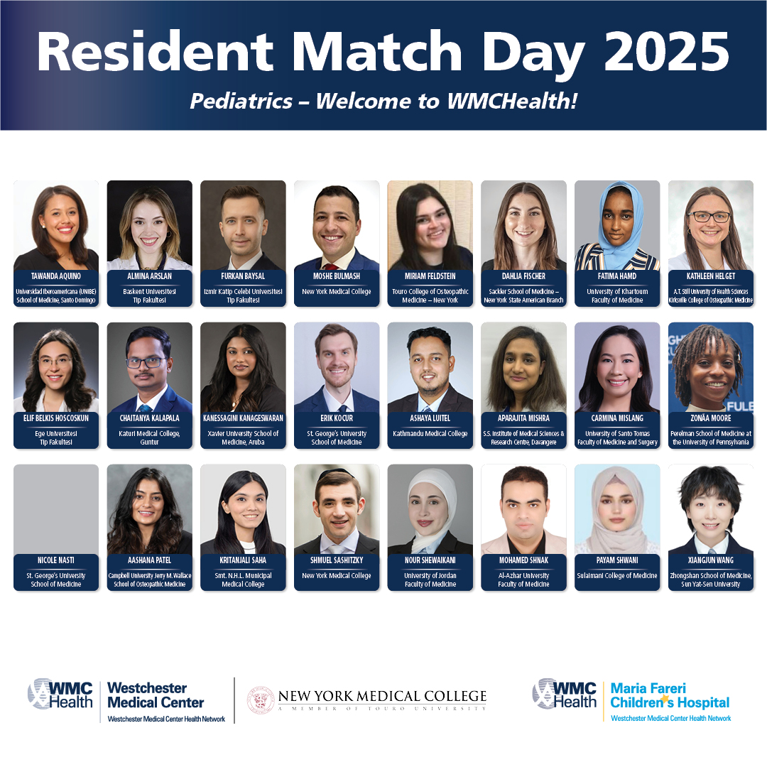 MFCHatWMC's tweet image. Tomorrow's best pediatricians are coming to train from today's best. Please help us give a warm welcome to our newest pediatric residents! #Match2025 #MatchDay2025 #NRMP #GME #wmchealth @nymedcollege