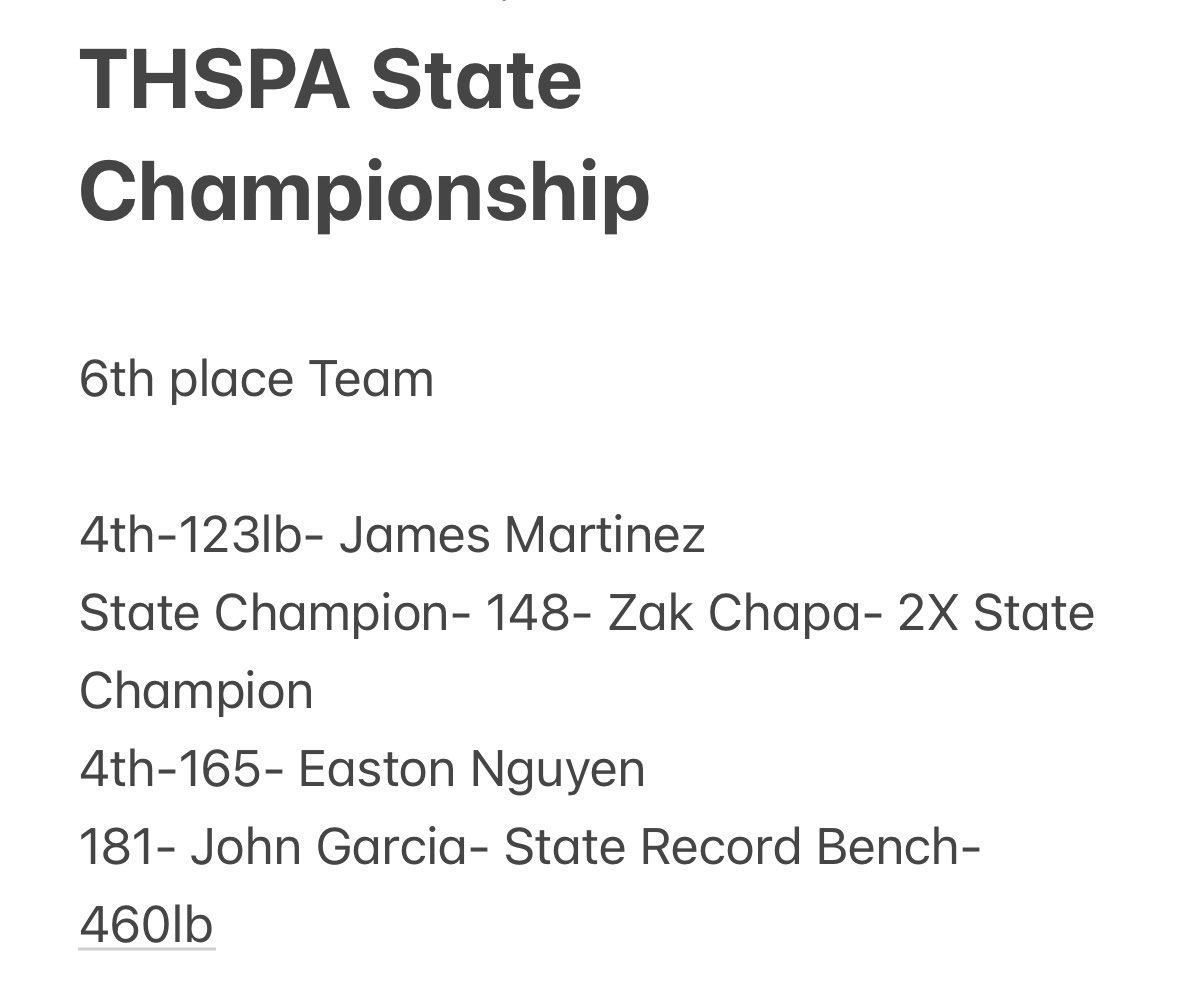 CoachTonyRamon's tweet photo. THSPA State Championship- London boys finish 6th as a team. #CCLondonPower #LiftHeavy https://t.co/oxnOBVOWjE