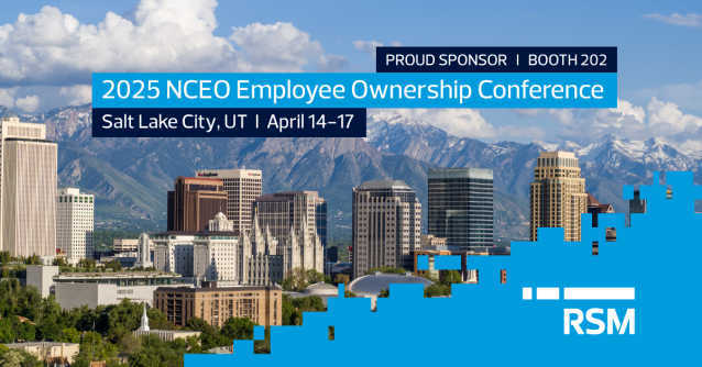 RSM is proud to celebrate employee ownership! We are thrilled to sponsor NCEO’s Annual Employee Ownership Conference. Our employee stock ownership plan specialist advisors are here to help you explore employee ownership plan options. rsm.buzz/4iIrp5X