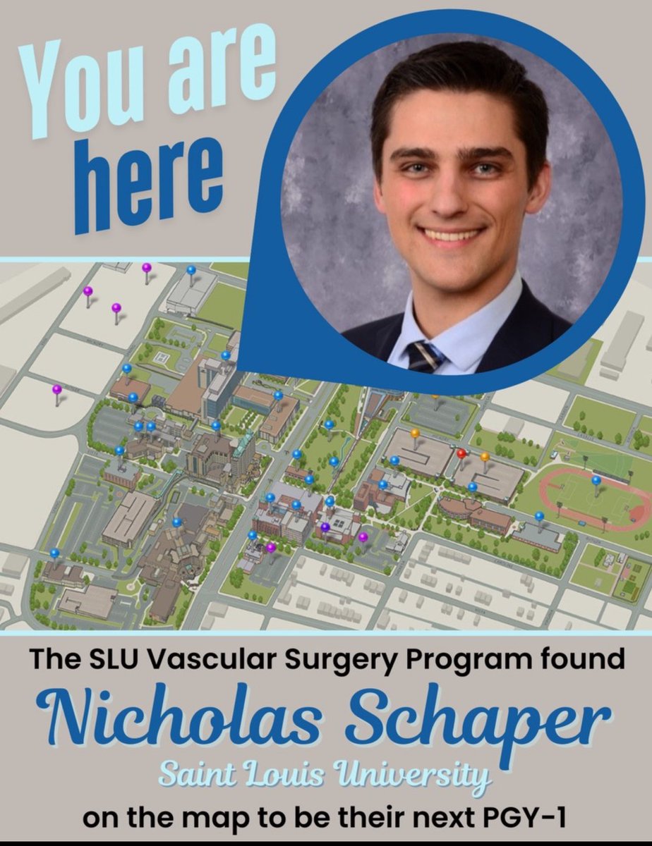 Saint Louis University Vascular Surgery (@sluvascular) on Twitter photo Welcome to our 2025 integrated vascular surgery match <a href="/schapernj/">Nicholas Schaper</a>! Super excited to have you with us… You don’t have to move! #VascularSurgeryMatch25 Welcome to our 2025 integrated vascular surgery match <a href="/schapernj/">Nicholas Schaper</a>! Super excited to have you with us… You don’t have to move! #VascularSurgeryMatch25