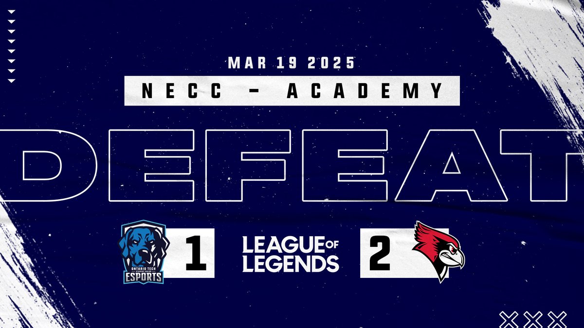 OTSU Esports (@otsu_esports) on Twitter photo MATCH REPORT RECAP 🏁
—---------------------------------
Close one for OTSU League of Legends Academy, falling 1-2 to <a href="/Redbird_Esports/">Redbird Esports</a> in Round 5 of NECC Division IV 👏 MATCH REPORT RECAP 🏁
—---------------------------------
Close one for OTSU League of Legends Academy, falling 1-2 to <a href="/Redbird_Esports/">Redbird Esports</a> in Round 5 of NECC Division IV 👏