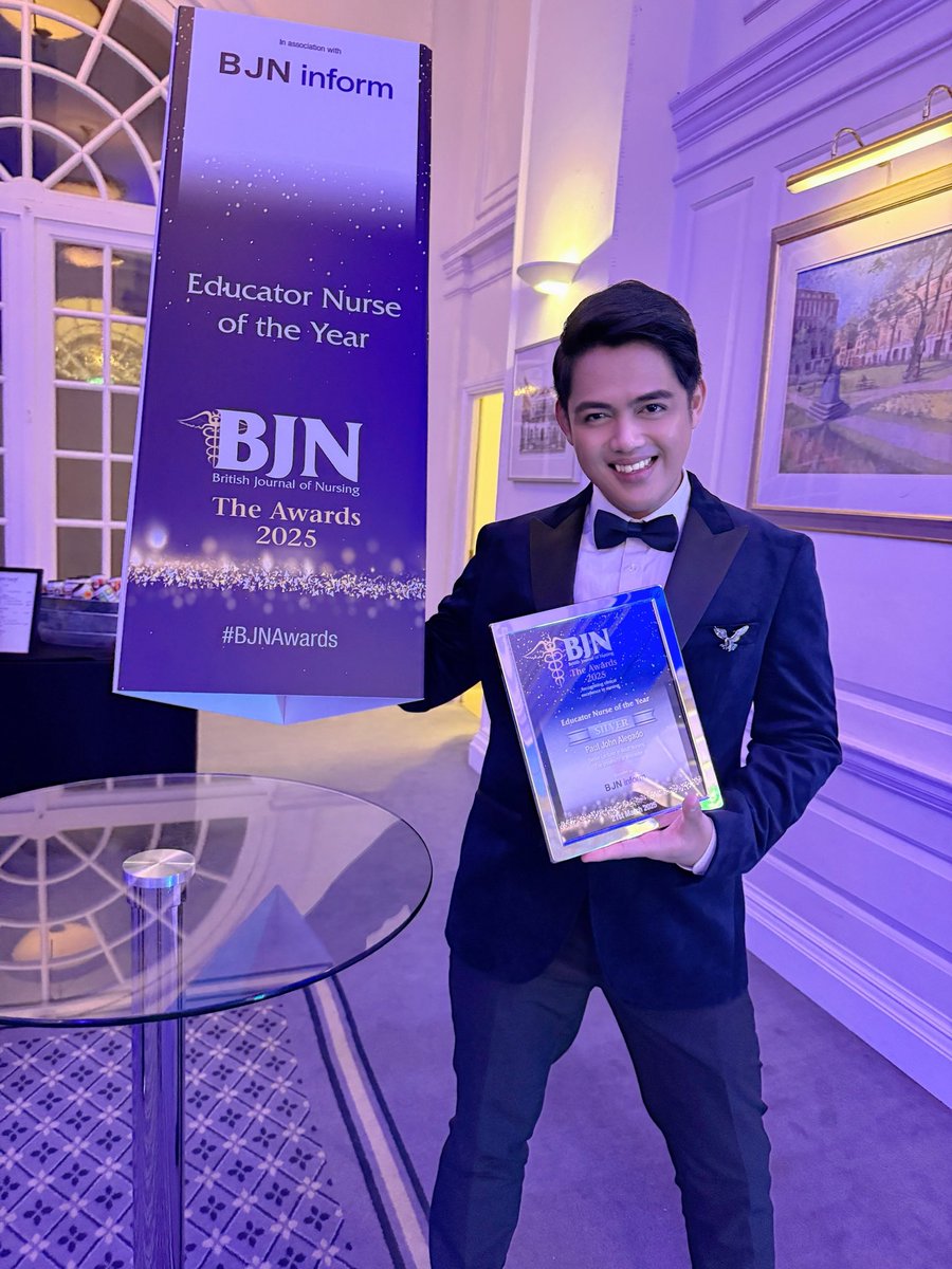 Walked in to have fun &amp; meet amazing colleagues, walked out with a Silver Award for Educator Nurse of the Year! Beyond grateful for this achievement—huge thanks to everyone who’s been part of this &amp; a special thank you to the <a href="/BJNursing/">BJN</a> for this incredible honour!