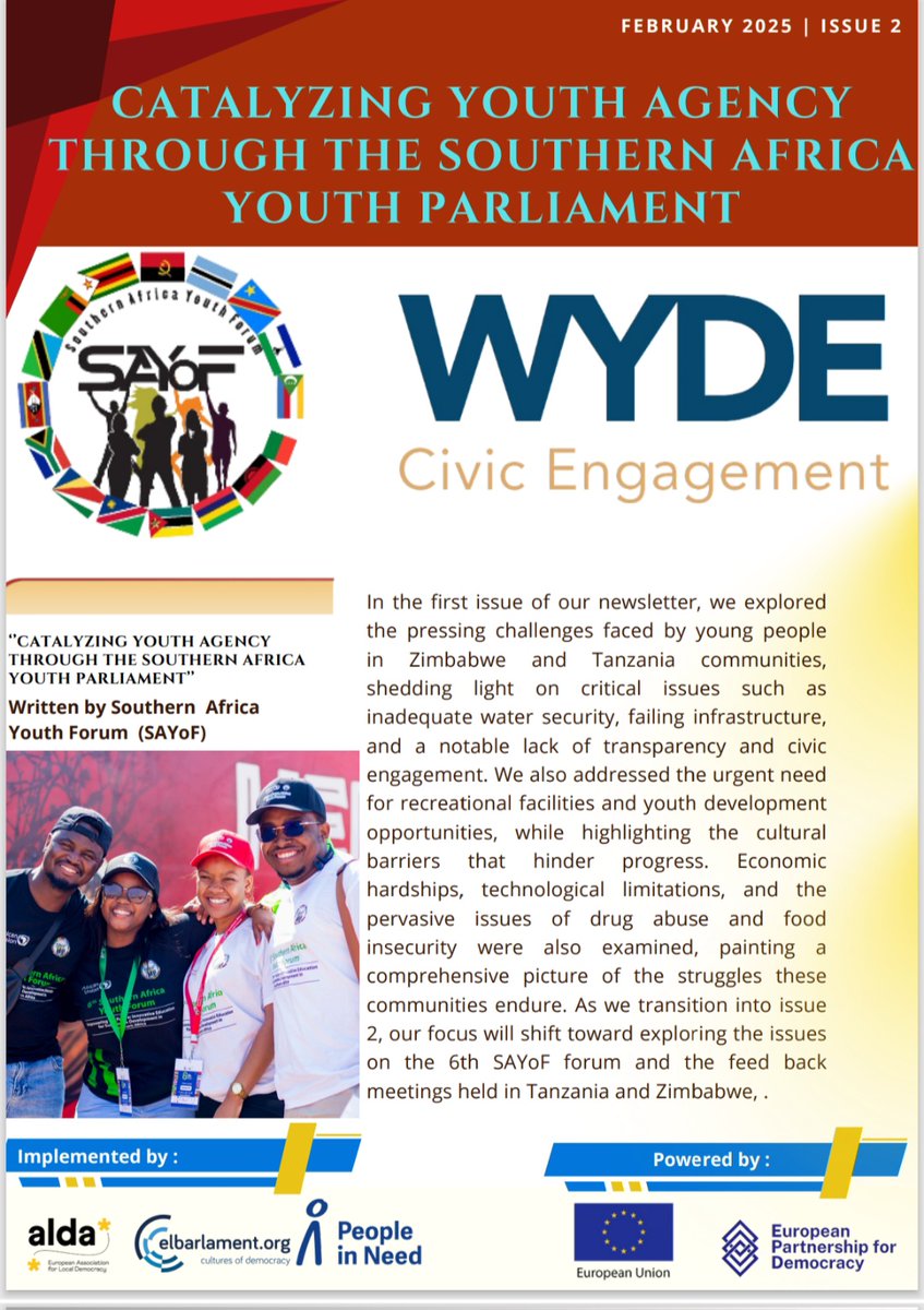Open Space (@openspacezw) on Twitter photo Transforming  youth voices  into  regional  action: Explore  how the Southern  Africa Youth Parliament  is catalyzing youth  agency in SADC #SADCYouth #WYDEngagement 
Read  our latest newsletter :drive.google.com/file/d/1pn95D0… Transforming  youth voices  into  regional  action: Explore  how the Southern  Africa Youth Parliament  is catalyzing youth  agency in SADC #SADCYouth #WYDEngagement 
Read  our latest newsletter :drive.google.com/file/d/1pn95D0…