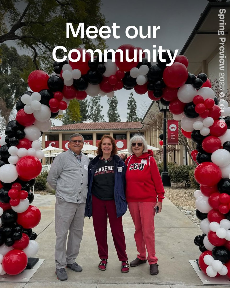 Experience Discover CGU: Spring Preview—your exclusive sneak peek into graduate life at Claremont Graduate University 🎓

📅 Saturday, April 5
⏰ 9:00 am – 1:00 pm 
📍 CGU Campus

What’s in store? 👀
📖 Preview a faculty-led graduate course
🌿 Tour our beautiful campus
🤝 Connect