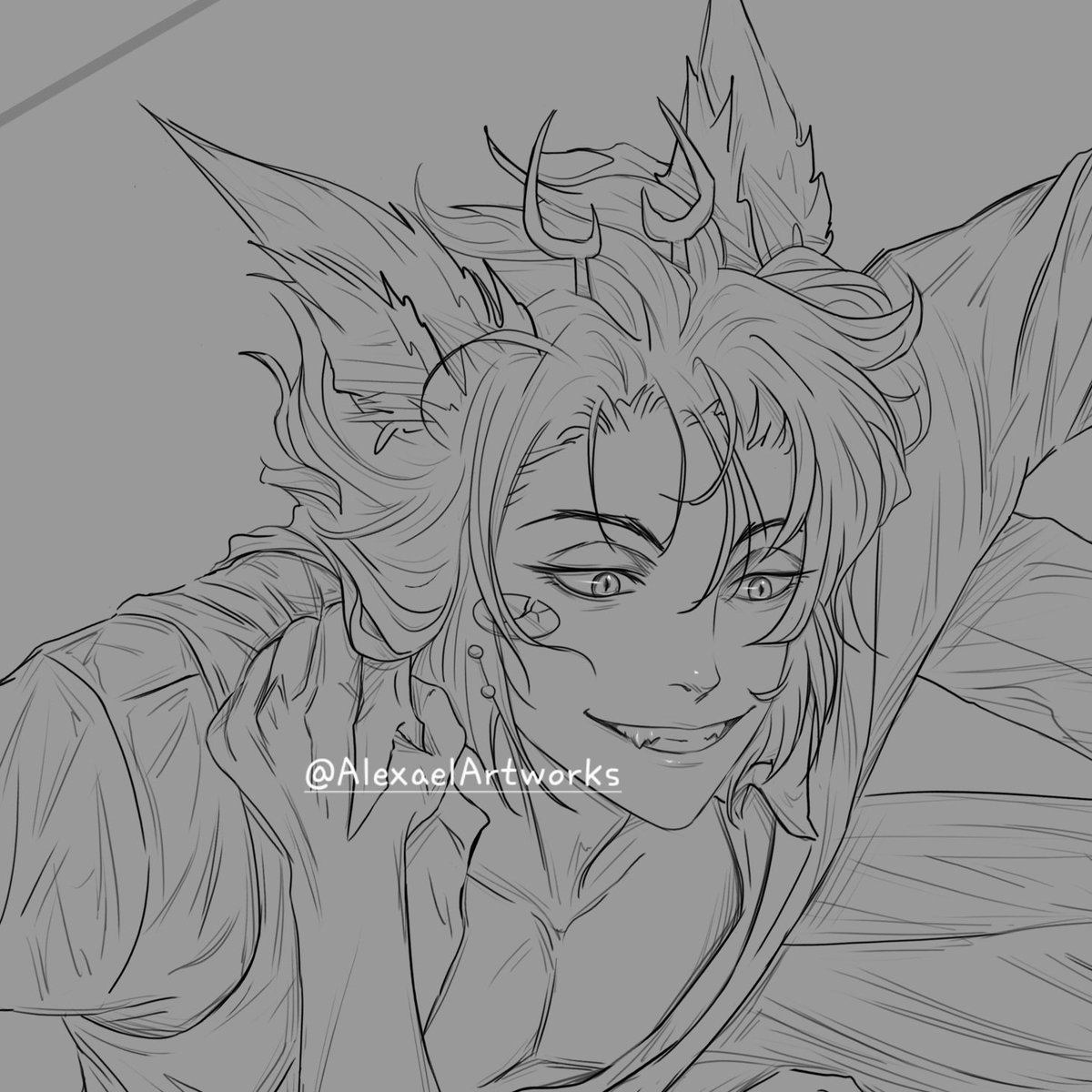 You guys should’ve seen me drawing Alastor… I was sitting there with this insane look on my face all afternoon 😀