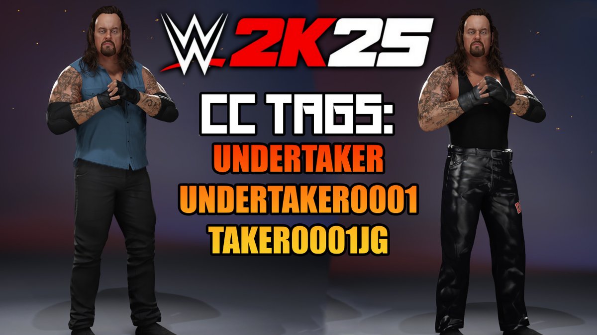 Remake of my Undertaker '00-'01 from 2K24 uploaded to #WWE2K25 Community Creations (Last Gen Only) 

- In-Game Model Edit
- 2 Attires
- New Hairstyle
- Alt. For Undertaker '03

ENJOY!