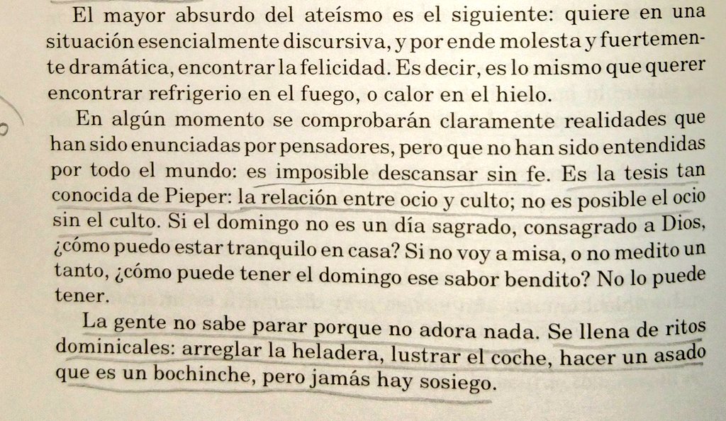 No es posible el ocio sin el culto