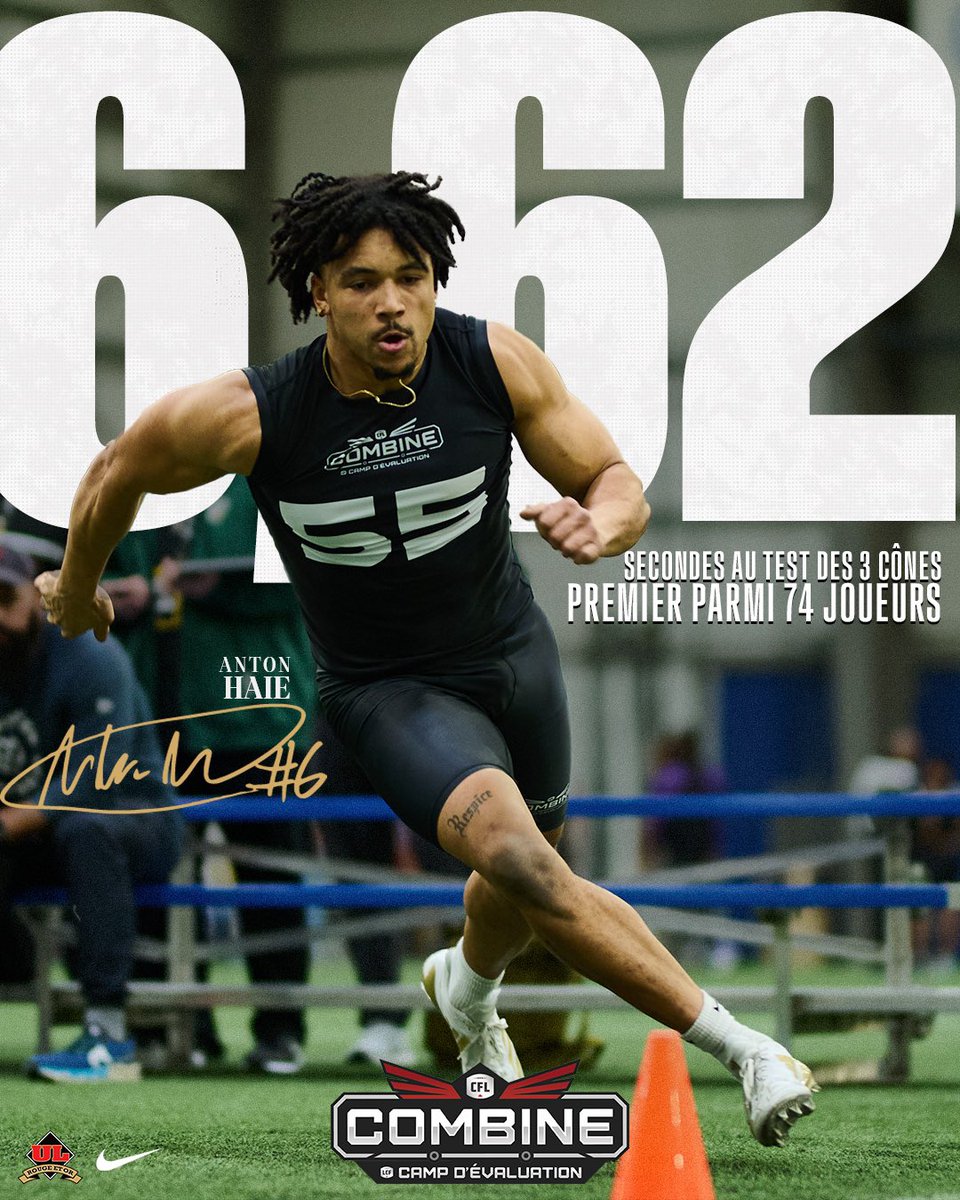 🏈 À quel point c’est exceptionnel? 

C’est le meilleur temps des camps d’évaluation de la <a href="/CFL/">CFL</a> 𝐄𝐓 𝐃𝐄 𝐋𝐀 <a href="/NFL/">NFL</a> en 2025! Wow ⚡️

#GoLaval