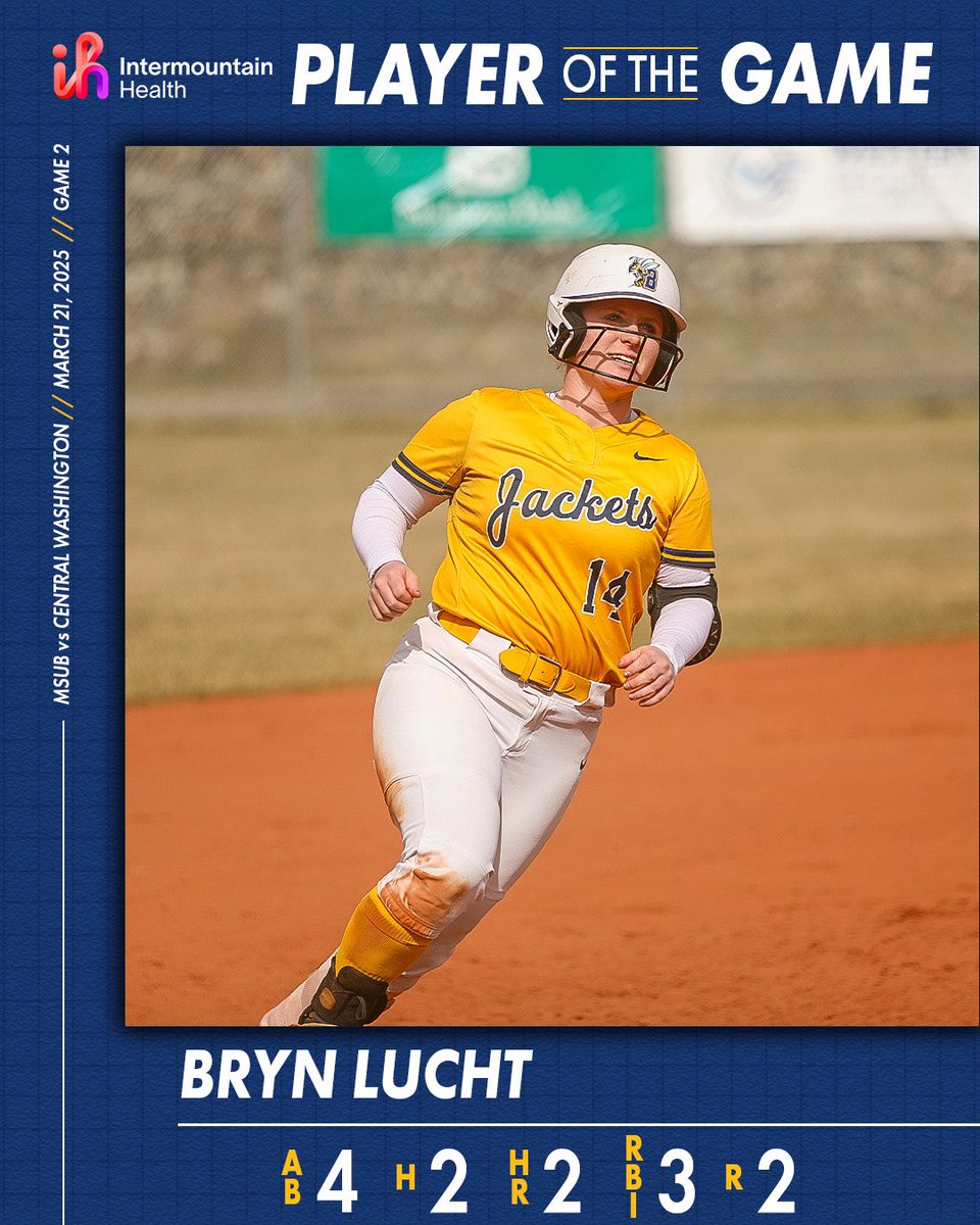 MSUB Softball (@msubsoftball) on Twitter photo JACKETS BROUGHT THE POWER๐ฅ
MSUB hits ten home runs across both games in Fridayโs doubleheader, taking the win in game one against Central Washington ๐ช
Kennedy Dypwick is named Player of the Game for game one, and Bryn Lucht earns the honor for game two
#MSUBSports | #MSUBSB JACKETS BROUGHT THE POWER๐ฅ
MSUB hits ten home runs across both games in Fridayโs doubleheader, taking the win in game one against Central Washington ๐ช
Kennedy Dypwick is named Player of the Game for game one, and Bryn Lucht earns the honor for game two
#MSUBSports | #MSUBSB