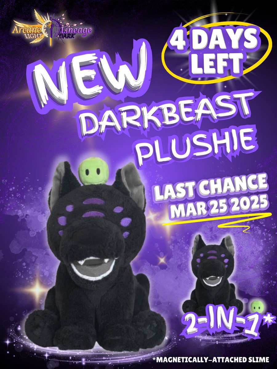 GET IT BEFORE ITS GONE!! ⏳😱

Darkbeast plushie sale ENDS in 4 DAYS on MAR 25 @ 6PM EST‼️

You don't want to miss this! 🤩🙌🏼
→ craftifyx.com/product/darkbe…

#ROBLOX #ROBLOXDev #ArcaneLineage #Robloxgame