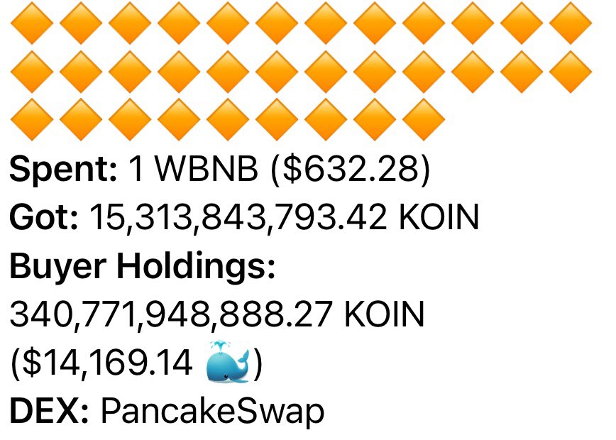 Day 35: Just bought 15.3Billion $KOIN

Total Holdings: 340.7Billion $KOIN