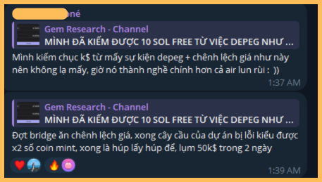TIẾP TỤC LÀ CÂU CHUYỆN KIẾM TIỀN TRONG CRYPTO

Một comment của một bạn trong cộng đồng <a href="/GemResearch_/">Gem Research</a> lụm 50K từ chênh lệch giá

Có chia sẻ câu chuyện của bản thân mới thấy cũng có một số những anh em tận dụng được câu chuyện depeg, chênh lệch giá,...