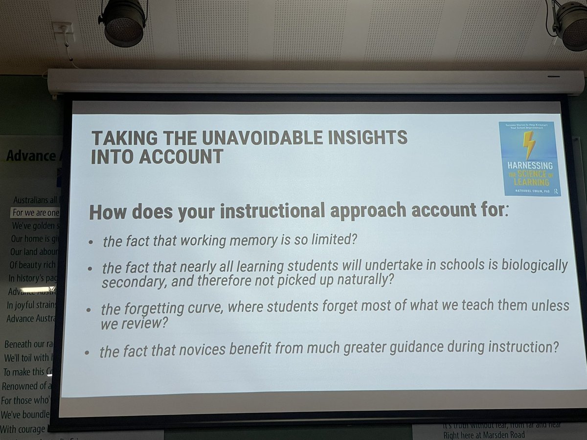 maianhlu's tweet image. On the Science of Learning journey with @LansvalePS and it started with coming across @ThinkForwardEdu. So it was special to meet @NathanielRSwain in person. Thanks for signing the book! Such an engaging presentation on Science of Learning Practices. @SharingBestPrac