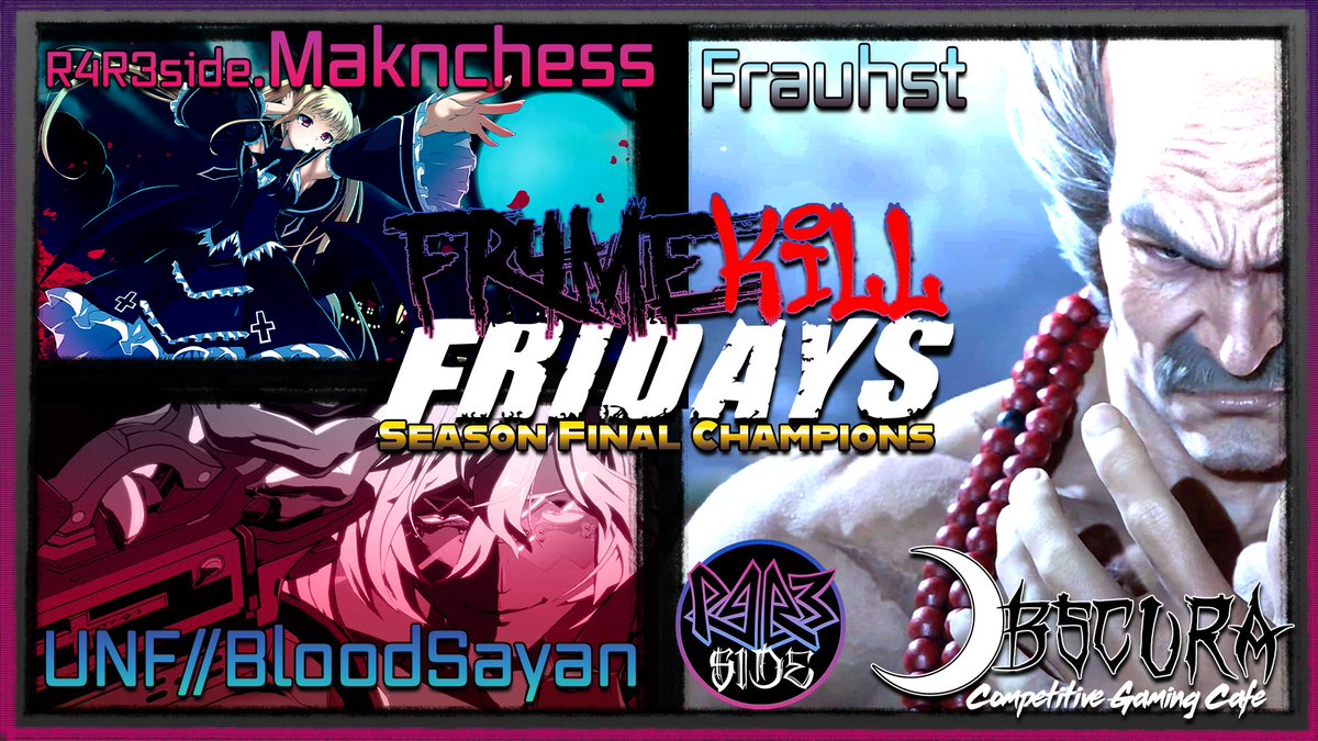 Congrats to our SEASON 2 Final Champions!
<a href="/Maknchess1194/">Maknchess</a> // Blazblue: Central Fiction
<a href="/BloodsayanFGC/">UNF | Bloodsayan</a> // Guilty Gear -Strive-
Frauhst // TEKKEN 8

NEXT WEEK IS GOLDEN WEEK start.gg/GoldenWeek