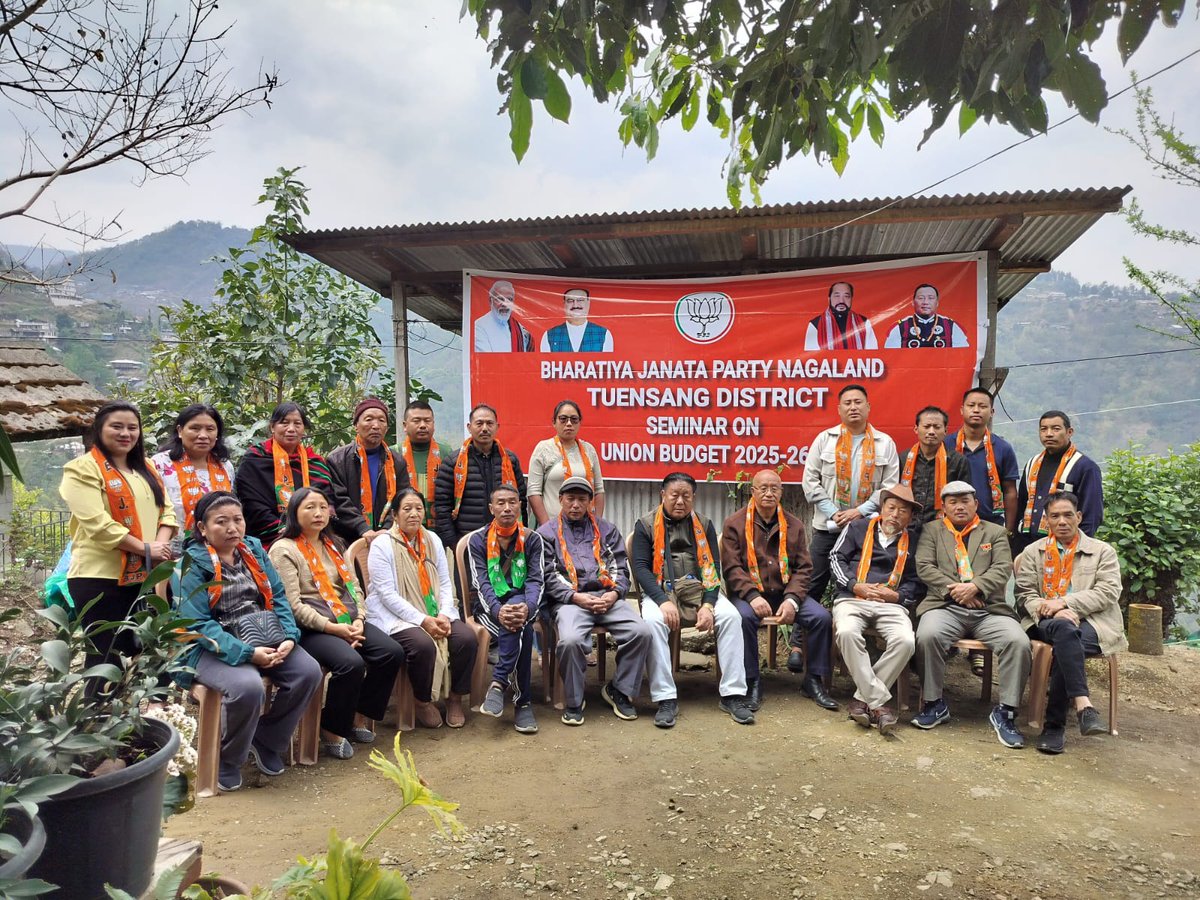 21st March 2025
The BJP Tuensang District 
SEMINAR ON NATIONAL UNION BUDGET 2025-26 HELD BY BJP TUENSANG DISTRICT. The BJP Tuensang District, in line with the direction  given by the State Office, held a Seminar on National Union Budget 2025-26 on 21st March 2025.