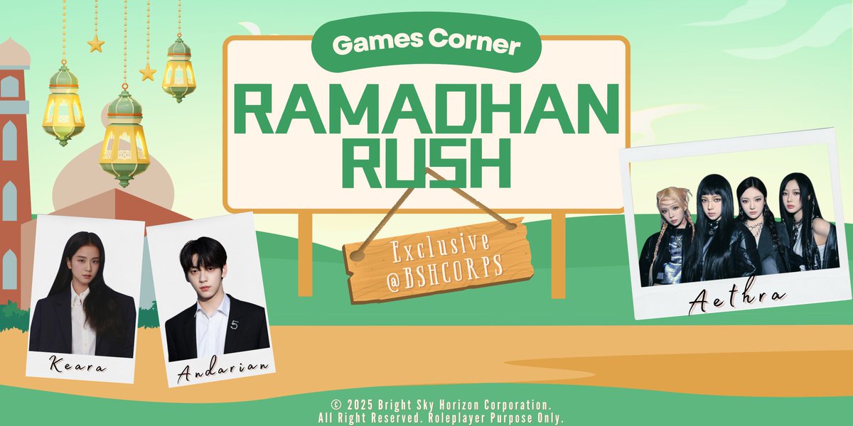 ㅤ ㅤ    
   ㅤㅤ   
𝐑𝐚𝐦𝐚𝐝𝐡𝐚𝐧 𝐑𝐮𝐬𝐡   
Games Corner   
with   
THE AETHRA [<a href="/AETHRA_twt/">AETHRA</a>]  
Andarian Bhaltair [<a href="/equanimiety/">𝐀𝐍𝐃𝐀𝐑𝐈𝐀𝐍.</a>]  
Keara Dionne [<a href="/BlackDaturas/">Keara Dionne</a>]
   ㅤ ㅤ
ㅤ