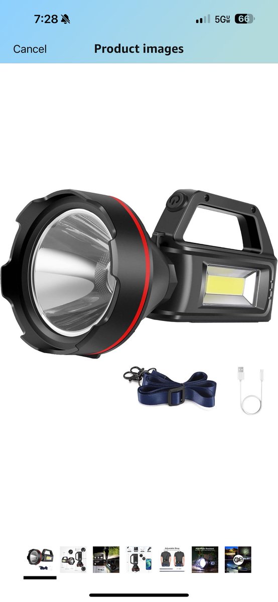 emac_1_'s tweet image. Rechargeable Spotlight Flashlight, High Lumens Handheld Spotlight,LED Searchlight with Shoulder Strap and USB Output for During Hurricane,Emergency, Storms, Outages,Hunting, Hiking, Camping(Black1) 
 a.co/d/gsbJLt6

#sunpro #spotlight #strobe #flashlight #floodlight